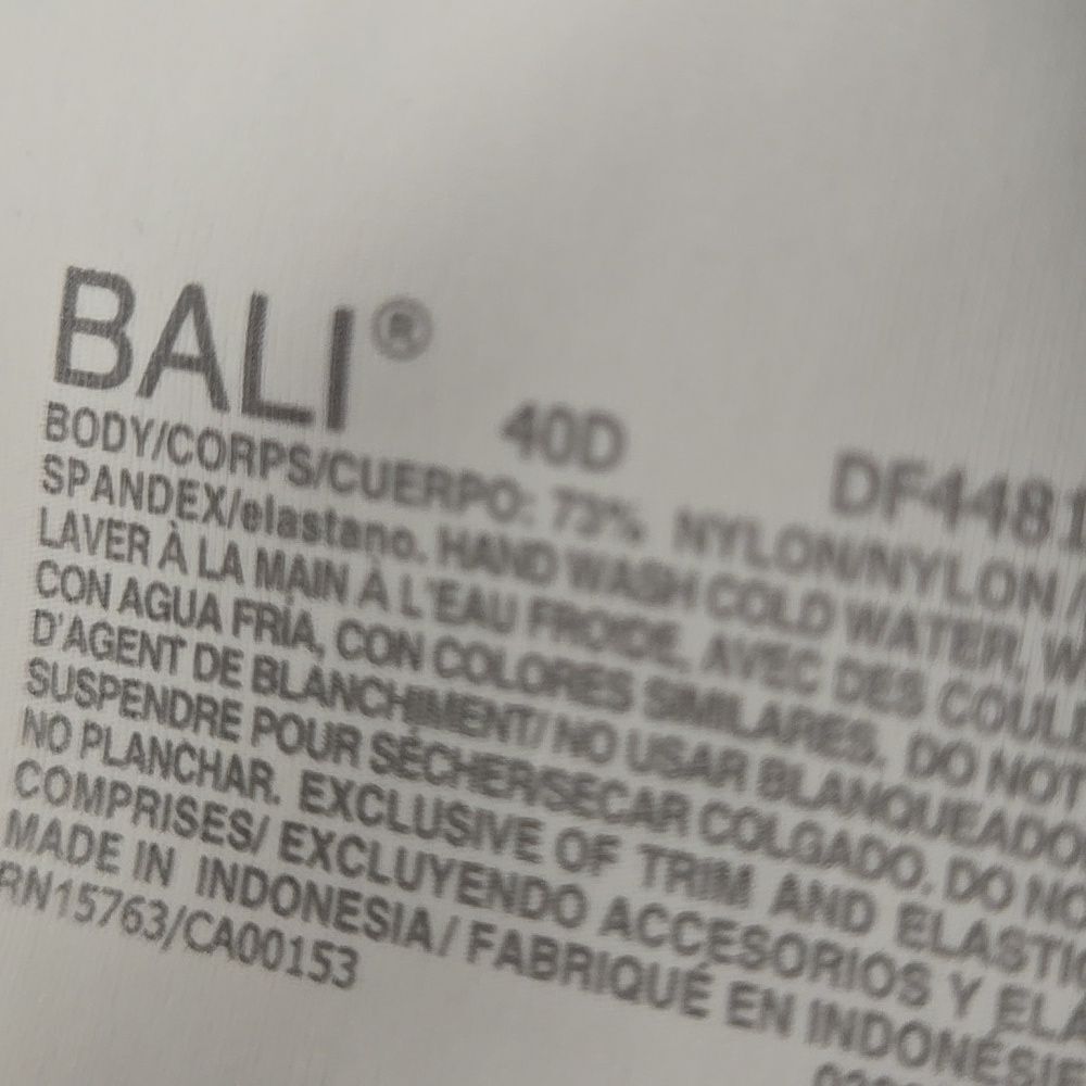 Bali Womens Ultimate Smoothing Underwire T-Shirt Bra Lightweight Convertible 40d - Picture 8 of 16